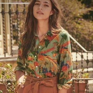 SEZANE Pierro shirt in birds